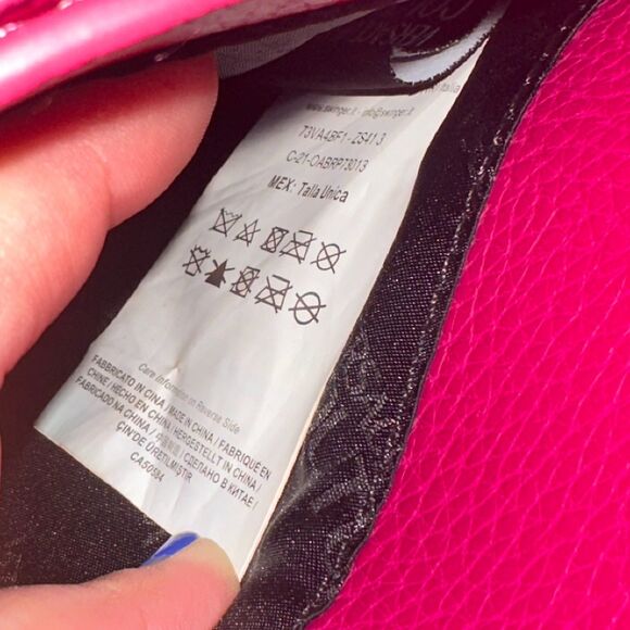 Versace Jeans Couture Pink Pebbled Gold Accent Crossbody Bag Purse Shoulder Hand - Picture 7 of 16